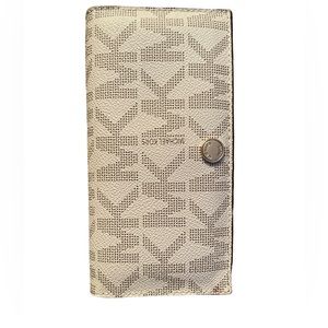 MK Saffiano Leather Slim Wallet